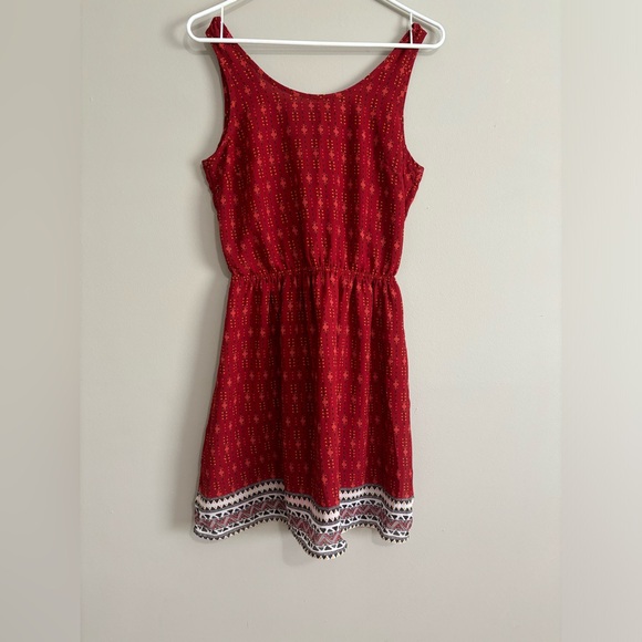 Red Sleeveless Dress with Cut-Out Back - Size 38 - Picture 1 of 2